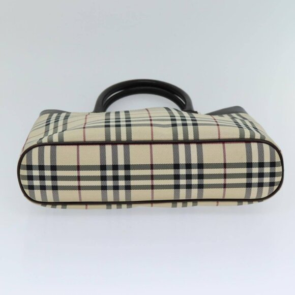 BURBERRY Nova Check Hand Bag Canvas Beige Auth ep4500 - Picture 5 of 16